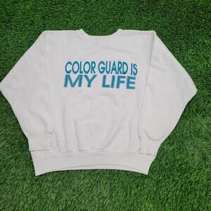 Vintage 80s Color-Guard Sweatshirt Women Large 21x21 Boxy USA